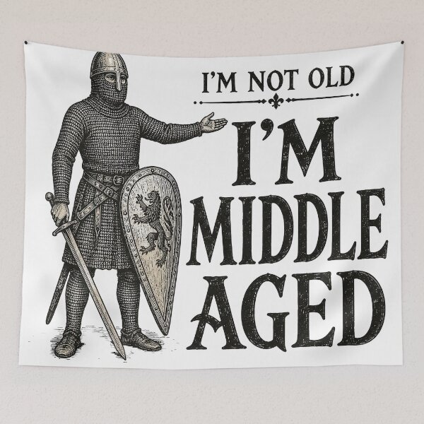 Item preview, I'm Not Old I'm Middle Aged Funny designed and sold by Retr0Tshirts.