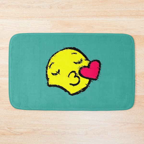 Item preview, Kissing Heart Emoji | Yellow Love Flirting Glitch Design designed and sold by AstronautMerch.