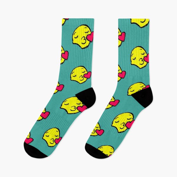 Item preview, Kissing Heart Emoji | Yellow Love Flirting Glitch Design designed and sold by AstronautMerch.