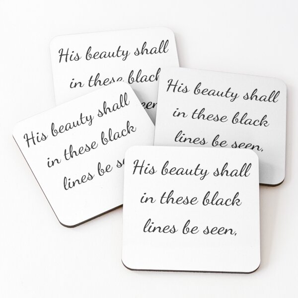 Item preview, “His beauty shall in these black lines be seen,” - handwriting black designed and sold by ariksworld.