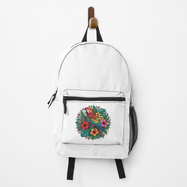 Item preview, Tropical Parrot & Botanical Floral - Aesthetic Vector Sticker designed and sold by Design Lab Studio.