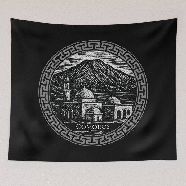 Item preview, Comoros Vintage Woodcut Art designed and sold by Thistle-TShop.