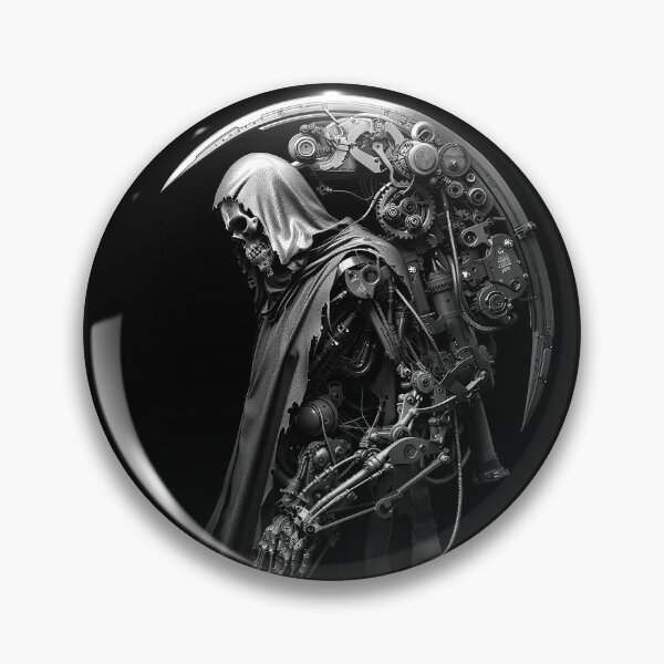 Item preview, Mechanical Grim Reaper Cyborg with Scythe designed and sold by inkoutninja.