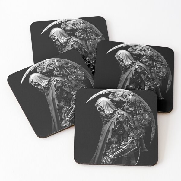 Item preview, Mechanical Grim Reaper Cyborg with Scythe designed and sold by inkoutninja.