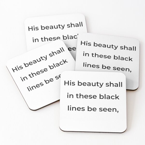 Item preview, “His beauty shall in these black lines be seen,” - print black designed and sold by ariksworld.
