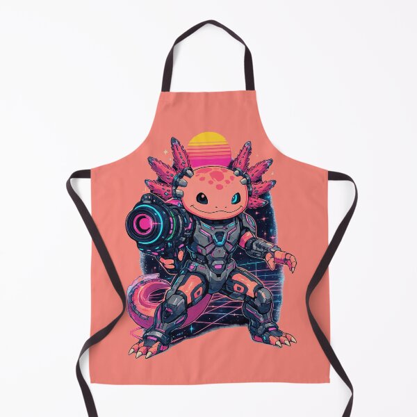 Item preview, Synthwave Anime Cyborg Axolotl designed and sold by KungPowUnicorn.