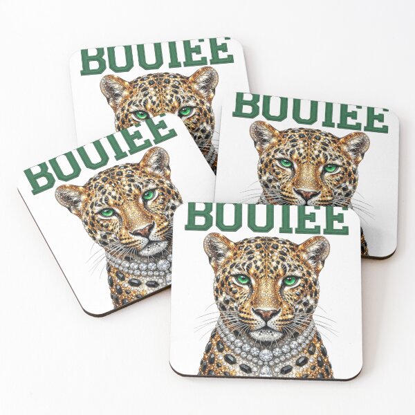 Item preview, BOUIEE Leopard Diamond Rhinestone Varsity Green Letter Graphic Art designed and sold by raedattia.