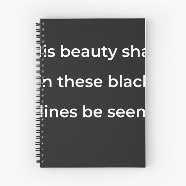 Item preview, “His beauty shall in these black lines be seen,” - print white designed and sold by ariksworld.