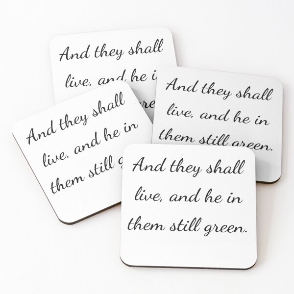 Item preview, “And they shall live, and he in them still green.” - handwriting black designed and sold by ariksworld.