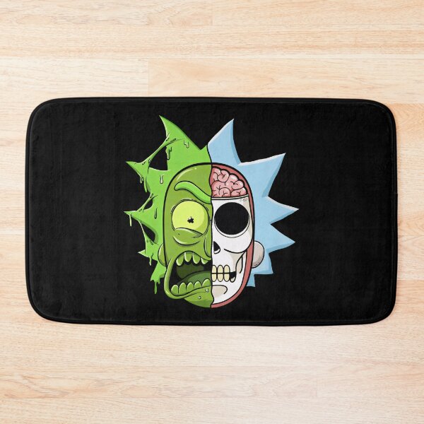 Item preview, Green Scientist Skull Split – Dark Sci-Fi Cartoon Art designed and sold by PosterFuel.