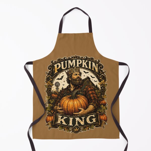 Item preview, Pumpkin King Vintage Halloween Farmer | Retro Autumn Harvest Pumpkin Design designed and sold by KAM-KAM-STORE.