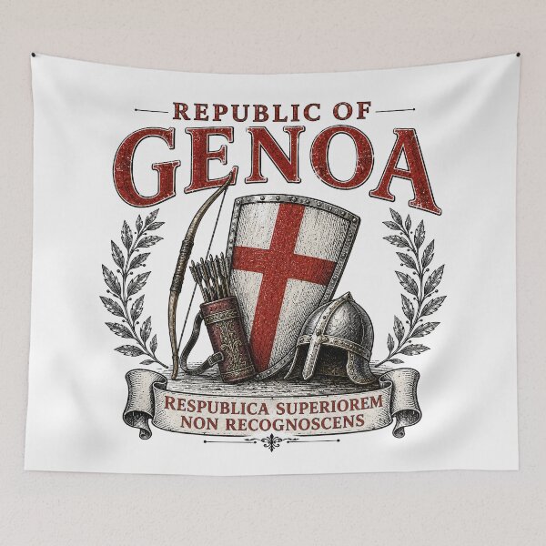 Item preview, Republic of Genoa Maritime Republic Heritage Art designed and sold by Retr0Tshirts.