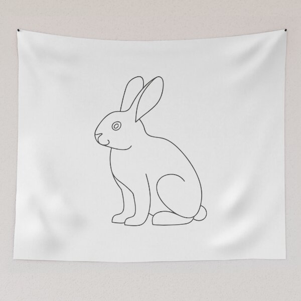 Item preview, Rabbit Elegant 1 Line Art Gift designed and sold by OneLine Studio.