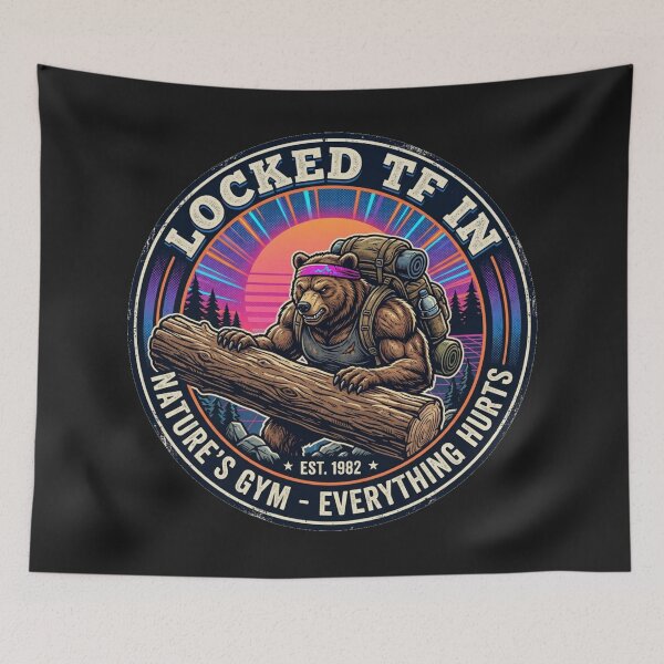 Item preview, Nature's Gym - Locked In Hiking Grit designed and sold by SisuPrintsCo.