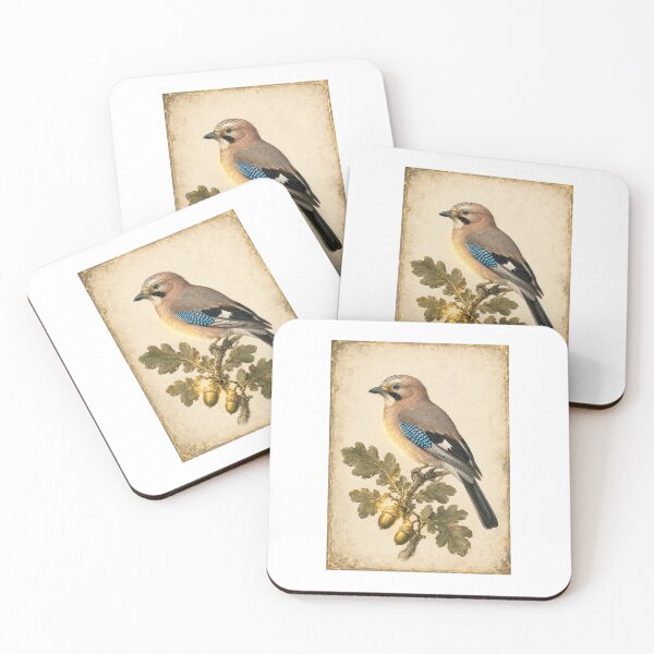Item preview, Eurasian Jay | British Woodland Botanical Art | Birdwatcher Gift designed and sold by Brackenlume Studio.