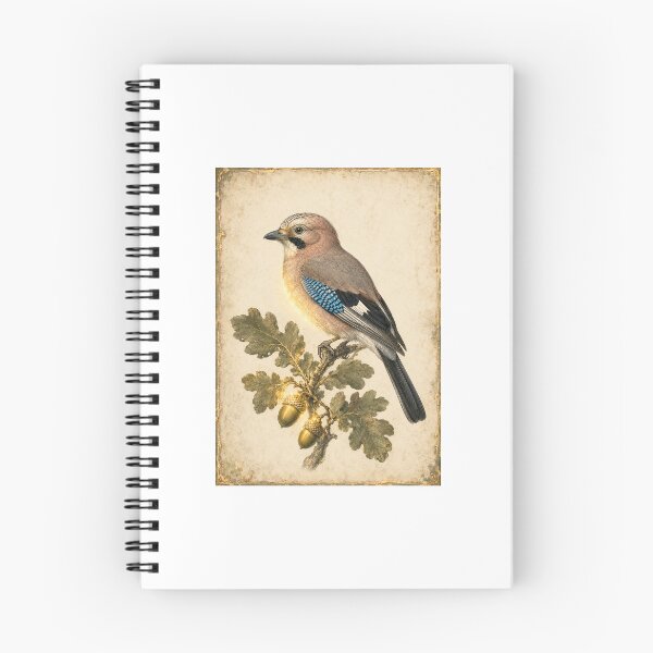Item preview, Eurasian Jay | British Woodland Botanical Art | Birdwatcher Gift designed and sold by Brackenlume Studio.
