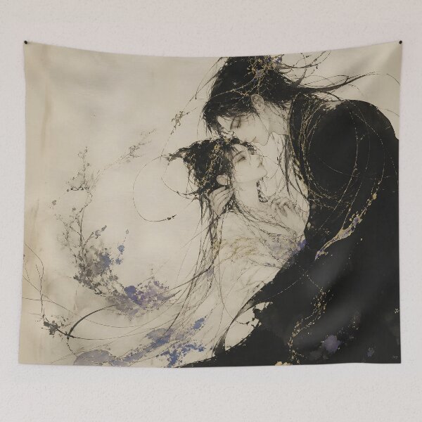Item preview, Two Souls, One Heart – Romantic Abstract Couple Art designed and sold by Marcu Ioachim.