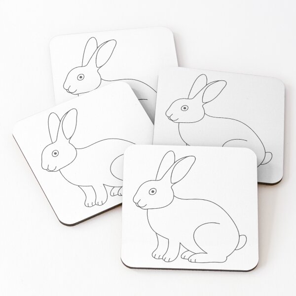 Item preview, Rabbit Elegant 2 Line Art Gift designed and sold by OneLine Studio.