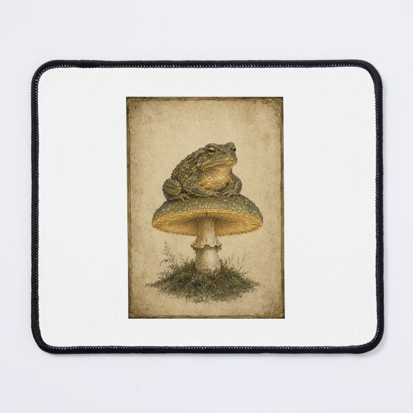 Item preview, Toad & Toadstool | Folklore Cottage Witch Art | Witch's Familiar Gift designed and sold by Brackenlume Studio.