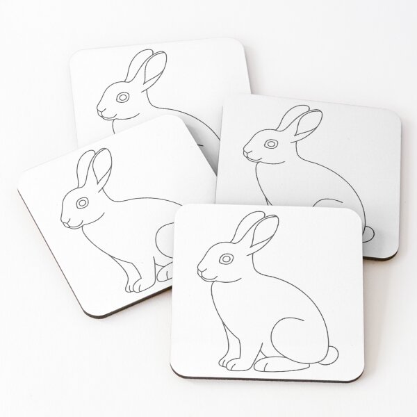 Item preview, Rabbit Friendly 1 Line Art Gift designed and sold by OneLine Studio.