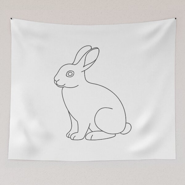 Item preview, Rabbit Friendly 1 Line Art Gift designed and sold by OneLine Studio.