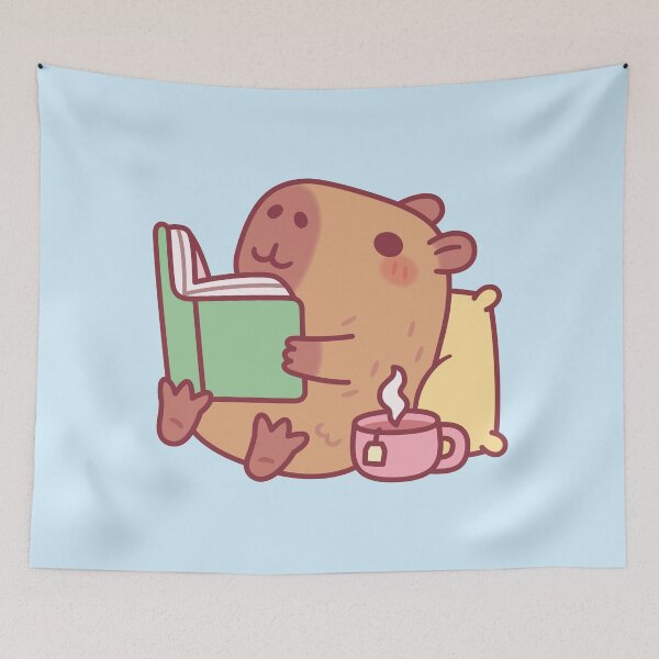 Item preview, Cute Capybara Chilling And Reading A Book designed and sold by rustydoodle.