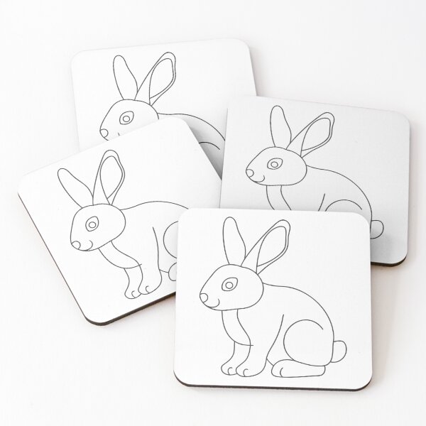 Item preview, Rabbit Friendly 2 Line Art Gift designed and sold by OneLine Studio.