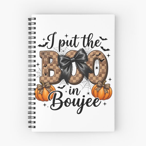 Item preview, I Put The Boo In Boujee Cute Halloween Pumpkin Leopard Bow designed and sold by raedattia.