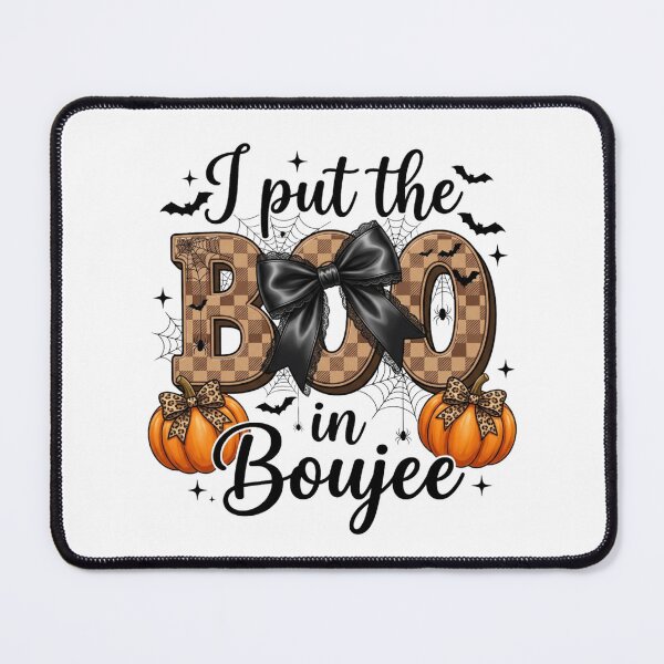 Item preview, I Put The Boo In Boujee Cute Halloween Pumpkin Leopard Bow designed and sold by raedattia.