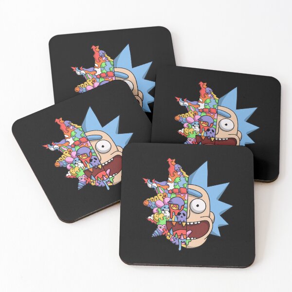 Item preview, Psychedelic Split Face – Color Explosion Cartoon Design designed and sold by PosterFuel.