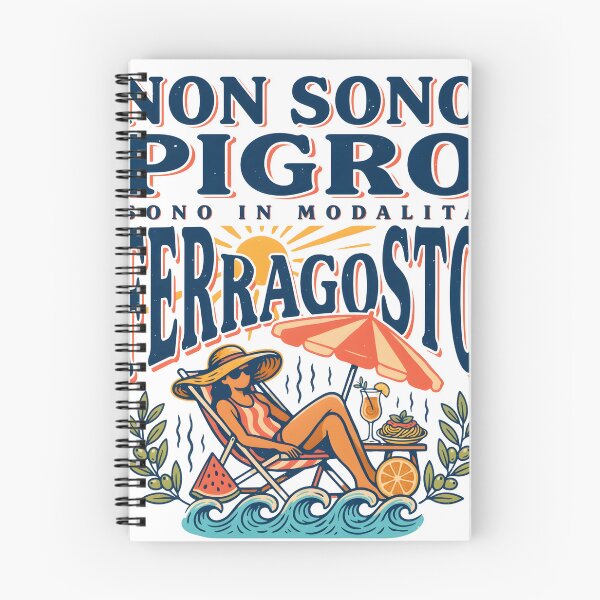 Item preview, Non sono pigro sono in modalita FERRAGOSTO, italian summer vibe  designed and sold by BARKAcreations.