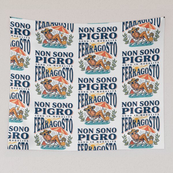 Item preview, Non sono pigro sono in modalita FERRAGOSTO, italian summer vibe  designed and sold by BARKAcreations.