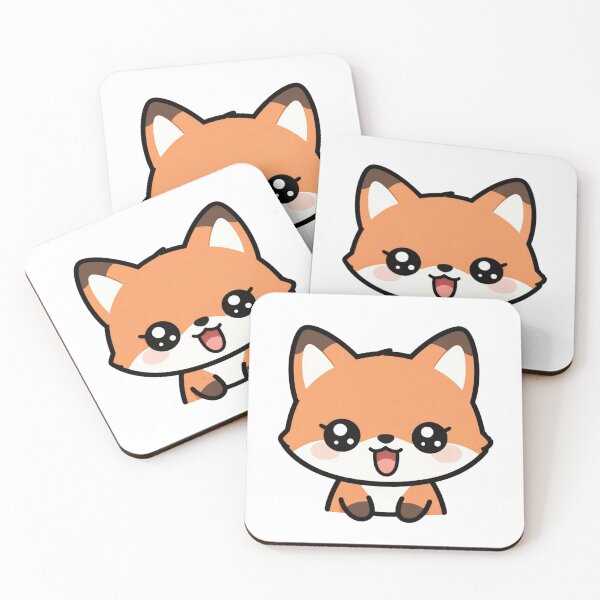 Item preview, Cute Cheerful Kawaii Fox Cartoon | Adorable Fox Sticker & Gift Design designed and sold by Rood Art Studio.