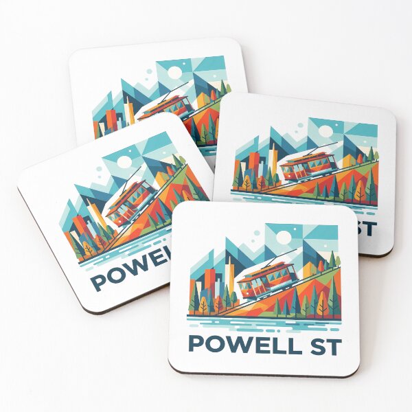 Item preview, San Francisco Cable Car Travel Souvenir - Powell Street & SF Skyline Art designed and sold by OzzFrequency.
