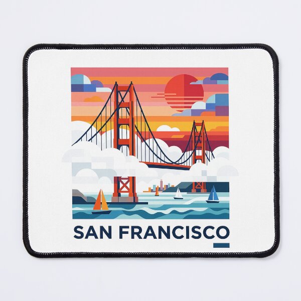 Item preview, San Francisco Cable Car Travel Souvenir - Powell Street & SF Skyline Art designed and sold by OzzFrequency.