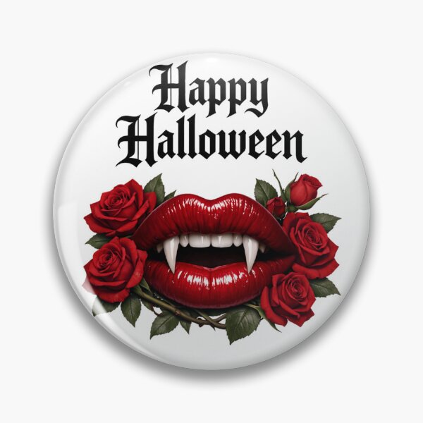 Item preview, Gothic Vampire Lips Happy Halloween Roses designed and sold by DeliaDesignsCo.