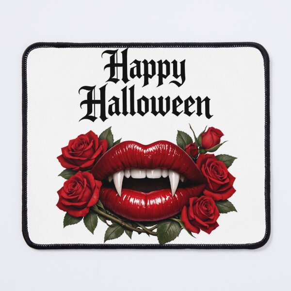 Item preview, Gothic Vampire Lips Happy Halloween Roses designed and sold by DeliaDesignsCo.