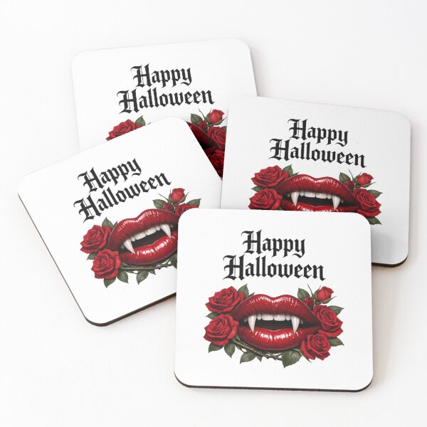 Item preview, Gothic Vampire Lips Happy Halloween Roses designed and sold by DeliaDesignsCo.