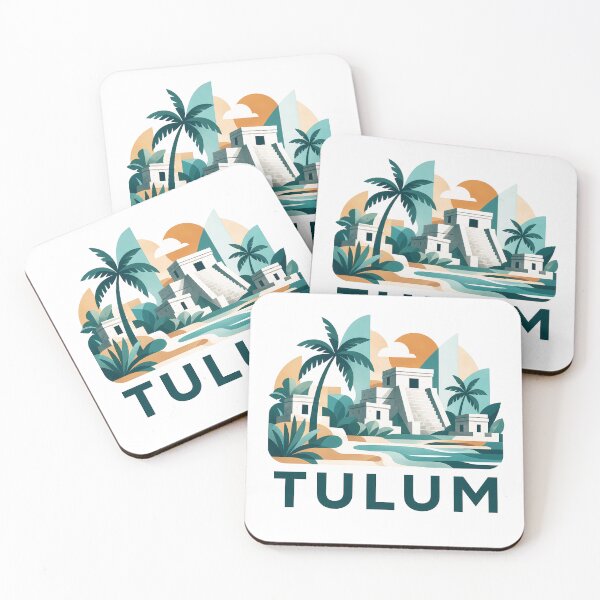 Item preview, Tulum Mexico Travel Souvenir - Playa Paraiso Beach & Maya Ruins Art designed and sold by OzzFrequency.