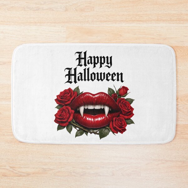 Item preview, Gothic Vampire Lips Happy Halloween Roses designed and sold by DeliaDesignsCo.