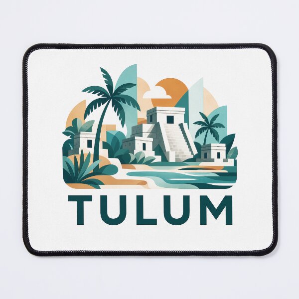 Item preview, Tulum Mexico Travel Souvenir - Playa Paraiso Beach & Maya Ruins Art designed and sold by OzzFrequency.