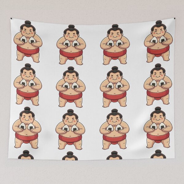 Item preview, Simple and Cute Sumo Logo - Rice Ball designed and sold by Studio-MiMi.