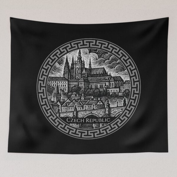 Item preview, Czech Republic Vintage Woodcut Art designed and sold by Thistle-TShop.