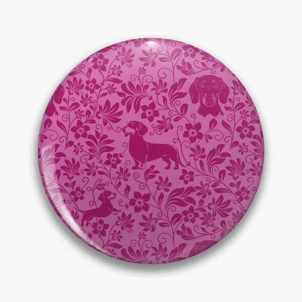 Item preview, Smooth Dachshund Floral Pattern | Elegant Botanical Dog Design Pink designed and sold by WildLakePatterns.