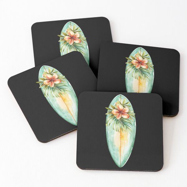 Item preview, Surfboard with Flower Decoration designed and sold by Munsonlookfor.