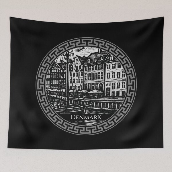 Item preview, Denmark Vintage Woodcut Art designed and sold by Thistle-TShop.