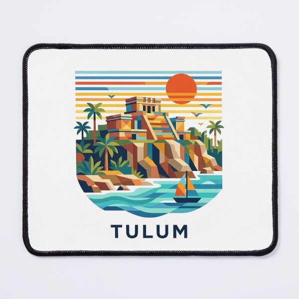 Item preview, Tulum Mexico Travel Souvenir - Playa Paraiso Beach & Maya Ruins Art designed and sold by OzzFrequency.