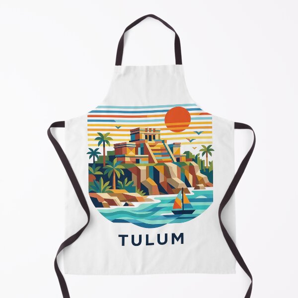 Item preview, Tulum Mexico Travel Souvenir - Playa Paraiso Beach & Maya Ruins Art designed and sold by OzzFrequency.