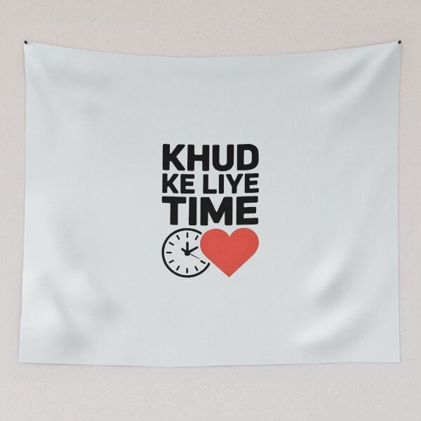 Item preview, Khud Ke Liye Time – Self Care Desi Quote Design designed and sold by Swati Art Shop.