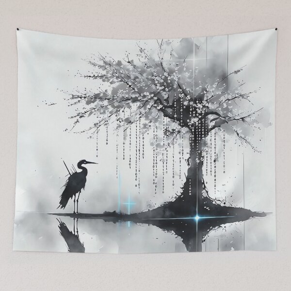 Item preview, Binary Blossom Solitude designed and sold by ONYX Pixee.
